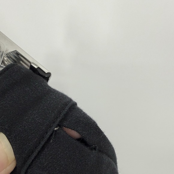 Good American Womens Black Trousers Size 2/26 Dress Pants Wide Leg Raw Hem - Picture 6 of 8